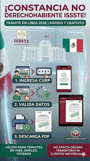 How to get the ISSSTE Certificate of Non-Beneficiary Status 2026 📄✅