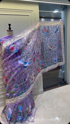 “Introducing this breathtaking organza saree, a true masterpiece of...