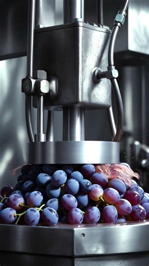 This Grape Explosion Is So Satisfying 🍇😳 #hydraulicpress