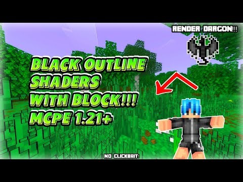 OUTLINE SHADERS || WITH BLOCK || MCPE 1.21 RENDER DRAGON