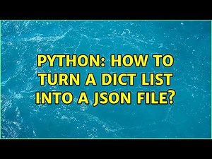 python: how to turn a dict list into a json file?