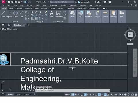 CAD Practical No.14 Prepare a template for your institute with title block and institute logo.