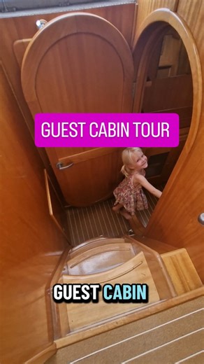 Come for a tour of our guest cabin — hosted by our 4-year-old Charlie 💕⛵️ #SailBoatTour #BoatTour #SailingFamily #BoatLife #TinyTourGuide #SailingWithKids #FamilyAdventure #LiveaboardLife #SailingWithTheJameses #FloatingHome #SailingLife #TravelFamily | Sailing with the Jameses