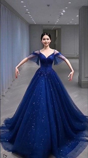 Black to Blue Sparkle Ball Collection 2026 ✨ Off-Shoulder Queens#SparkleGown #OffShoulderGown