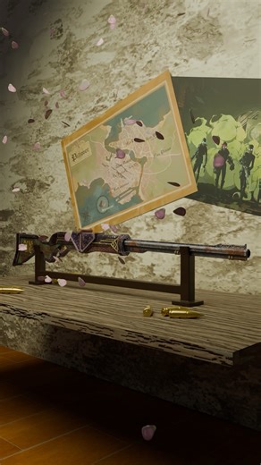 ARCANE - Blender 3d - Caitlyn Rifle #blender3d #arcane #3dmodeling