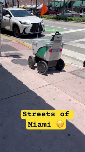 First time seeing a delivery robot in Miami