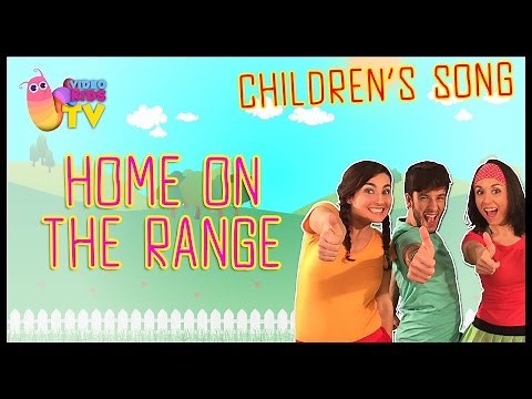 ♫♪ HOME ON THE RANGE ♫♪ children's song with dance and lyrics