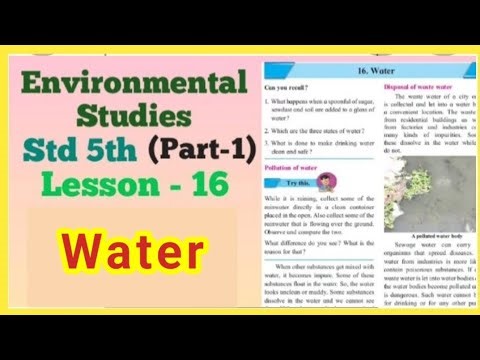 16. Water | Question Answers | 5th standard | Environmental Studies Part 1 #questionanswer #evs1