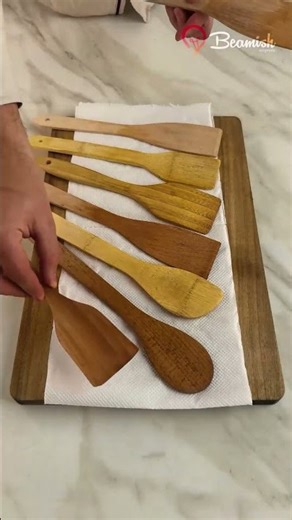 Simple method to clean wooden spoons #easy #woodenspoons #cleaning #trick