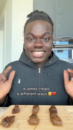 6 lamb chops, 6 different ways 🤭😂 #lambchops #weirdfoodcombo #foodreview | Bryson Thompson