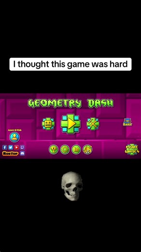 Geometry Dash Spinning Skull Challenge