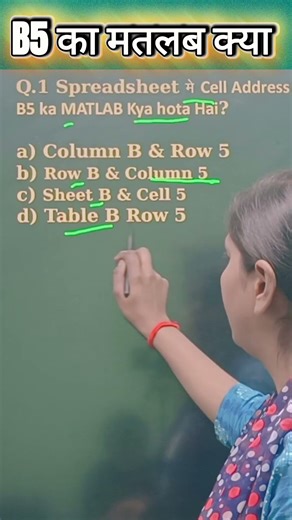 What is the meaning of B5 Cell Address in Spreadsheet? | Excel Basic Trick|#ccc |#ccnakyahai