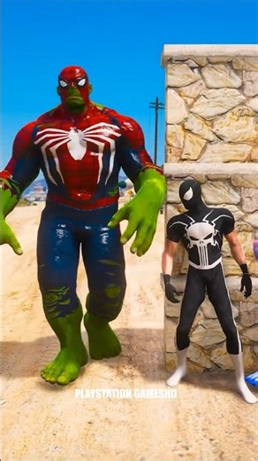 GTA V Infected Spidey Slashes them, turning Hulk and Super-Man into zombies Ep-0120 #shorts #gta5