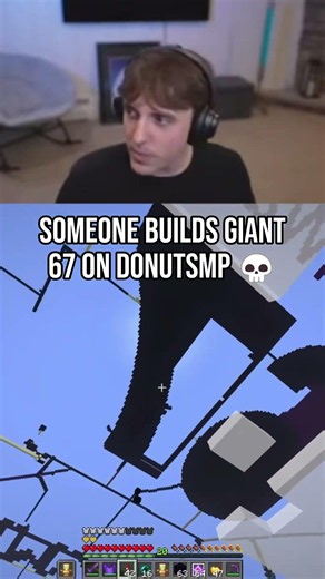 Someone Builds Giant 67 On DonutSMP 💀 #drdonut #minecraft #shorts #gaming