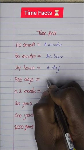 Time facts #maths #time #facts #tutor #tutorial #shorts