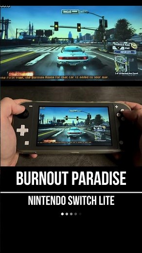Burnout Paradise Remastered Nintendo Switch Lite Gameplay - FPS Monitor