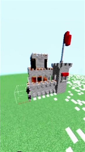 Building a massive castle and walls 🏰🔥 #Minecraft #Shorts