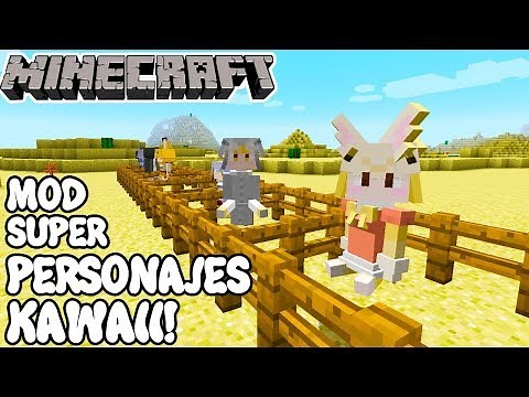 Minecraft 1.12 MOD SUPER PERSONAJES KAWAII! JapariCraft Mod Español!