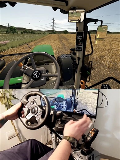 John Deere 6195R Anderson bale loader Steering Wheel Thrustmaster Farmstick #dkgc #fs25 #johndeere