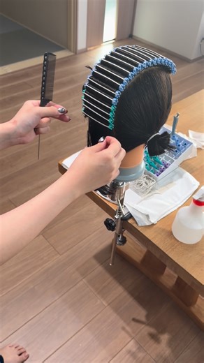 木村華夏 | センター緑4本目 ⁡⁡ #ワインディング #美容学生 #理容師 #理容 #ワインド #コンテスト | Instagram
