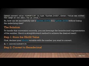 How to Convert UInt32 to Int32 in PowerShell