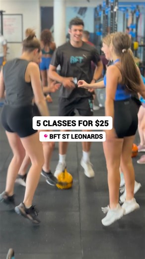 5 CLASSES FOR $25 AT BFT ST LEONARDS 🔥 Whether you’re new to training or getting back into it - BFT is the perfect place to start. At BFT you'll get: ✅ Coach-led sessions ✅ Strength & cardio training ✅ A friendly studio environment ✅ Real progress you can feel Your journey starts now! Tap LEARN MORE to claim your offer. | BFT St Leonards
