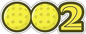 Pickleball 002, 3 inch Sticker, S531 (Waterproof Vinyl Decal for Car, Water Bottle, Laptop, iPad, Window, Cooler, Luggage, Bumper, Toolbox, Locker), 3 inch