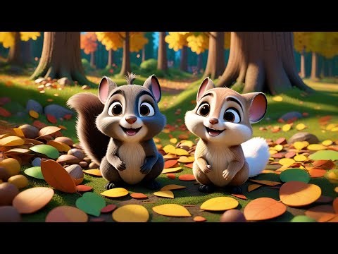 Five Flying Squirrels Glide and Giggle | Fun Animal for Kids | Nursery Rhymes and Preschool Songs