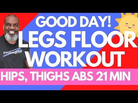 21-Minute Easy Legs Floor Workout to Tone Up & Strengthen Your Hips, Thighs, Abs! Beginner Friendly.