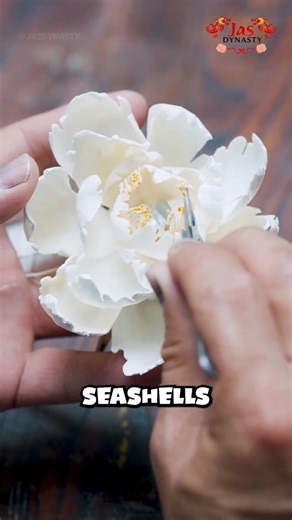 How Chinese Turn Seashells into Stunning Flowers! #shorts #craft #art