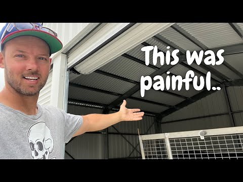 How I built my stratco shed and the problems. time-lapse