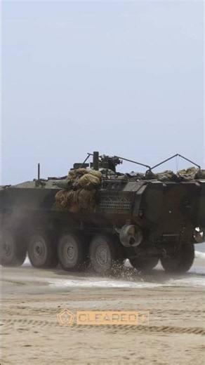 U.S. Marine ACVs Launch from Shore During Amphibious Training