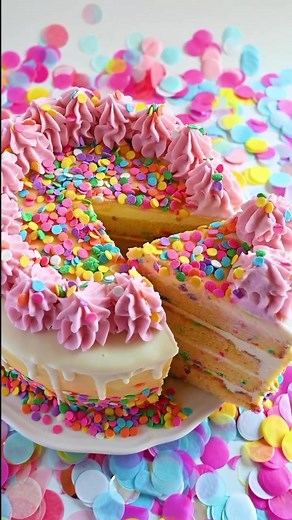 19K views · 190 reactions | The only birthday cake recipe you need is here Funfetti white chocolate cake  check previous post for the full recipe or visit our Instagram page @dla_naturals_inc | DLA Naturals Inc. | Facebook