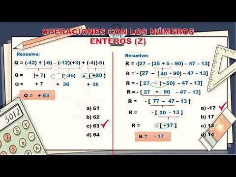 OPERACIONES COMBINADAS CON NÚMEROS ENTEROS PARA 6TO GRADO