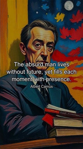 The absurd man lives without future, yet fills each moment with presence
