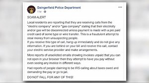 ETX police warning locals about scam involving calls from "electric company"