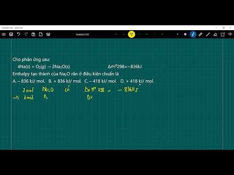 hOÁ HỌC 10 | Cho phản ứng sau: 4Na(s) + O2(g) → 2Na2O(s) ΔrH0298=−836kJ