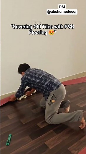 Wooden PVC Flooring Installation on Old Tiles 🔥Complete PVC Flooring Installation Process steps#abc