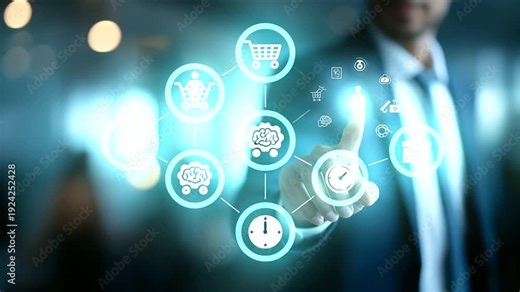 Career opportunities and professional growth interface heavily defocused digital touchscreen background business and talent development icons display employment advancement