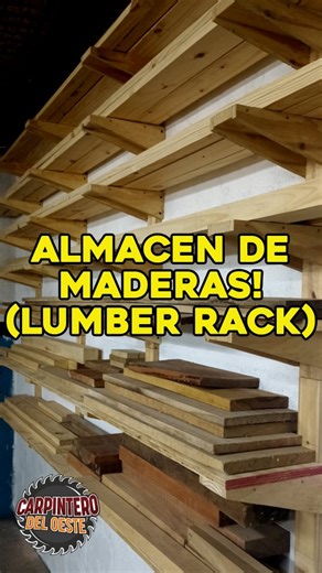 Carpintero del Oeste on Instagram: "POCO ESPACIO EN EL TALLER? MIRÁ COMO HICE MI NUEVO LUMBER RACK Si tenes poco espacio, maderas por todos lados y todo desorganizado, este video es para vos!. Hoy te muestro como modernicé y como mejoré mi viejo almacen de maderas o Lumber rack (Nombre en inlgés) con mucho más espacio de almacenado, más organizado y mucho más cómodo para trabajar. Basicamente, lo hice prácticamente de cero. Estre sistema de almacenado es ideal para talleres chicos que necesitan 
