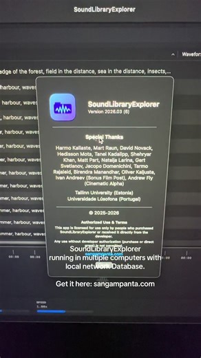 Sound Library Explorer for Film Schools and Studios