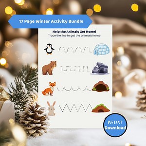 Winter Wonderland Preschool and Homeschool Bundle | Worksheets, Math, Science and Crafts - Etsy