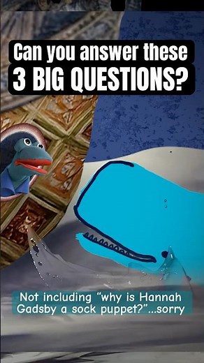 BIG QUESTIONS from Hannah Gadsby (as a sock puppet)