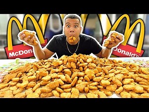 INSANE 1000 MCDONALD'S CHICKEN NUGGETS CHALLENGE (IMPOSSIBLE) *200,000 CALORIES*