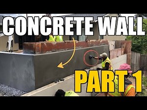 How to Pour A Sand Finish Concrete Retaining Wall with Finishing Techniques Part 1