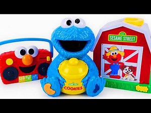 Sesame Street Toys Cookie Monster & Elmo Boombox | Review & Playing Video for Kids