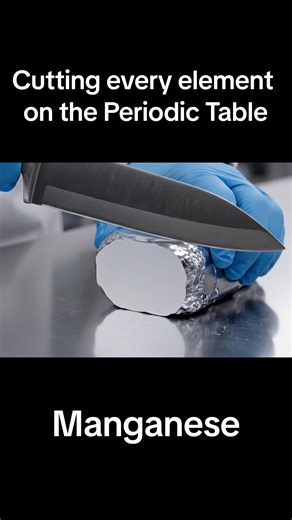 Cutting every element on the Periodic Table in a lab part 4 #asmr #satisfying #science #asmrsounds #satisfyingvideo