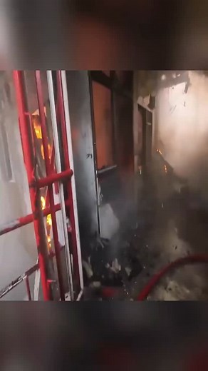Intense POV Footage: Firefighter Battles a Raging Blaze Inside a Commercial Building #firerescuetm #firefighterposts | Firerescuetm