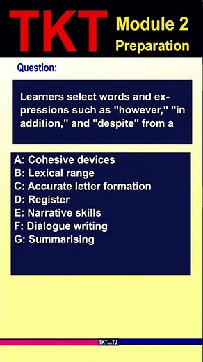 TKT Module 2 Full Practice Test with Answer