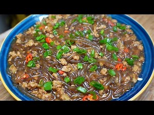家庭版蚂蚁上树(炒肉碎冬粉)，🐷超级无敌下饭菜，爽口弹牙，鲜香浓郁，做法简单🔥🍚(fried cellophane noodles with minced pork meat)